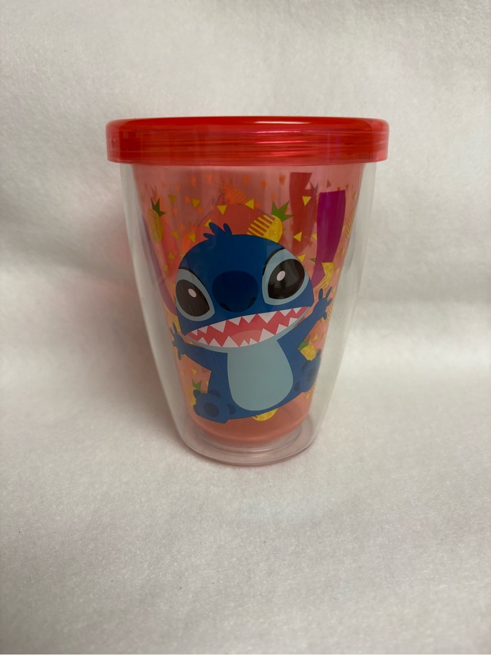 STITCH Plastic Cup Tumbler 14 oz Disney Store NO STRAW
